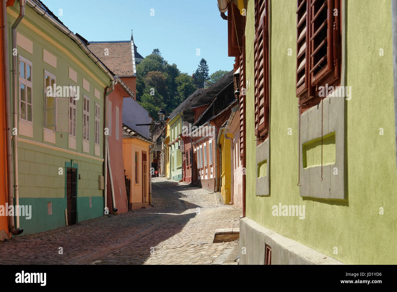 Casa, costruendo, Torre, storico, Romania, antica casa, costruendo, tower Foto Stock