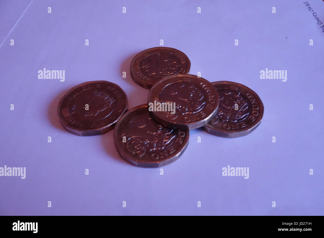 nuova sterlina britannica Foto Stock