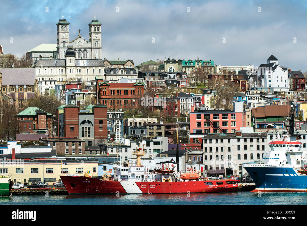 Colorata città di San Giovanni, Avalon Penisola, Terranova, Canada Foto Stock