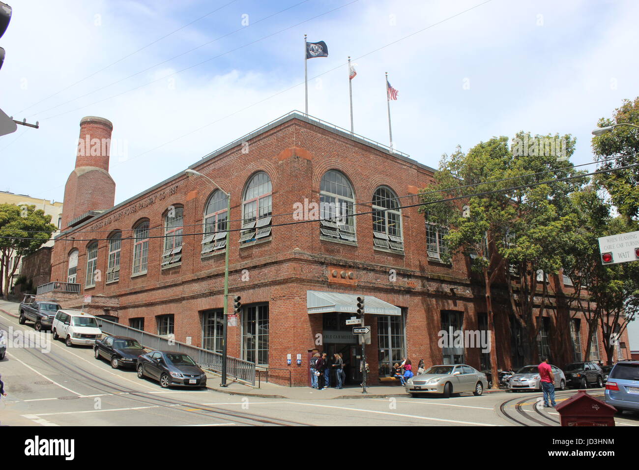 Il Tram Barn e museo, Nob Hill, San Francisco, California Foto Stock