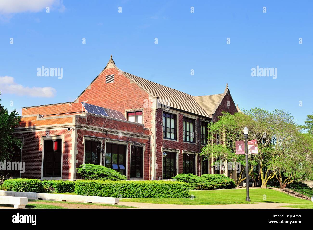 Ancora Hall nel campus della Northern Illinois University di DeKalb, Illinois, Stati Uniti d'America. Foto Stock