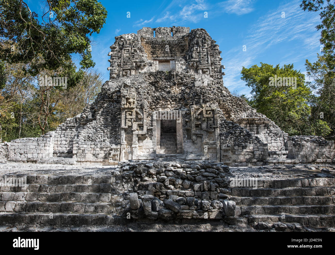 Una foto del Nohoch Mul piramide di Coba Foto Stock