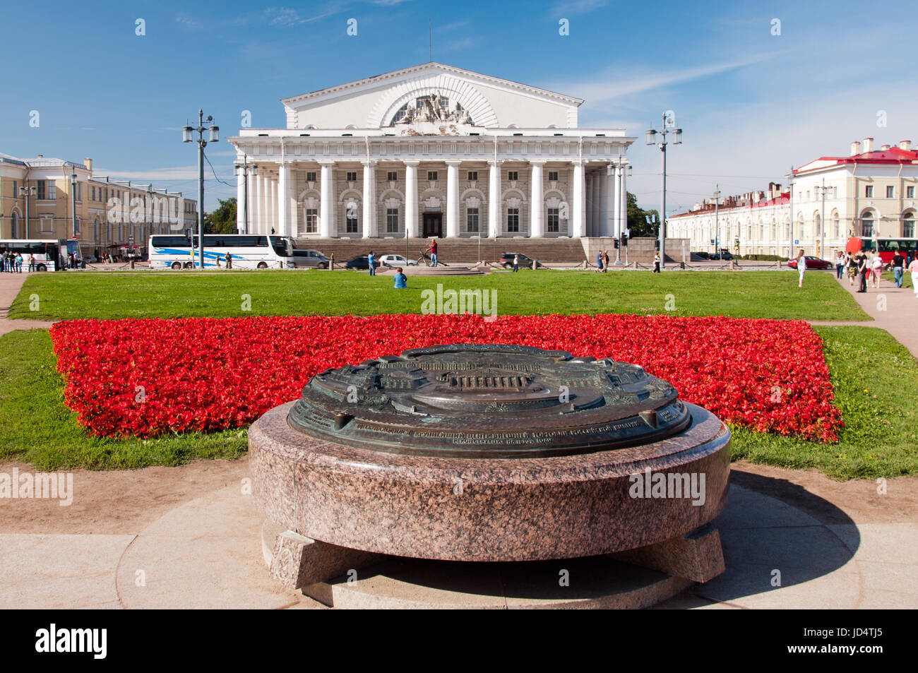 La russa museo navale (ex borsa) vasilevskiy sull isola di San Pietroburgo Foto Stock