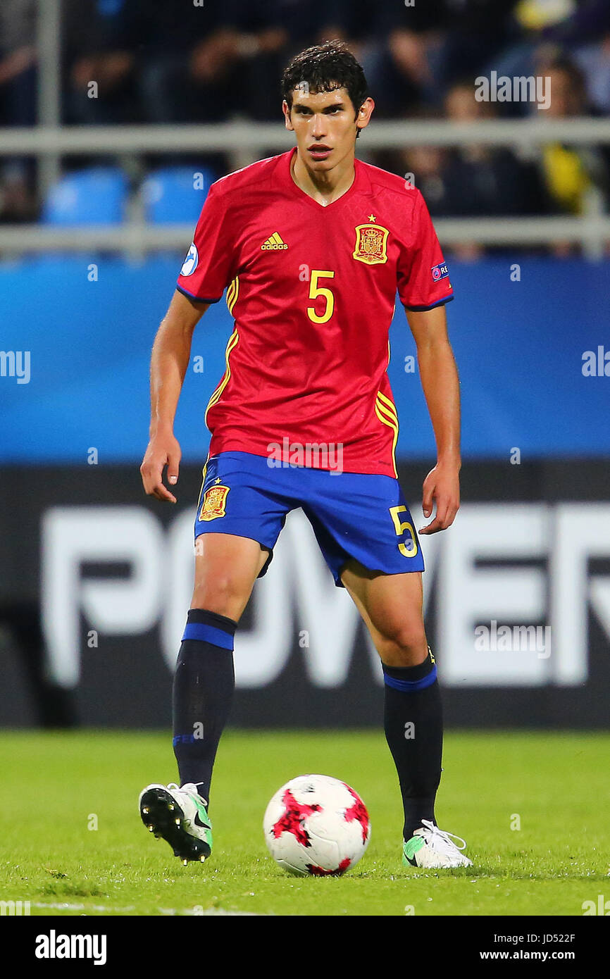 Gesù Vallejo durante UEFA Europei Under-21 match tra la Spagna e la ex Repubblica iugoslava di Macedonia il 17 giugno 2017 a Gdynia, Polonia. (Foto di MB Media) Foto Stock