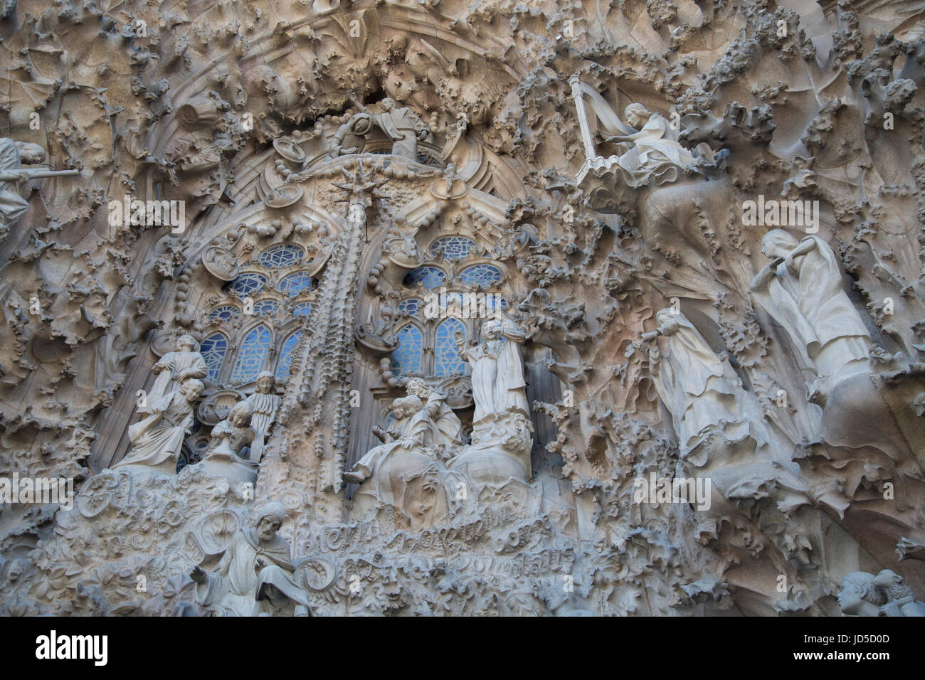La Sagrada Familia di Barcellona, Spagna Foto Stock