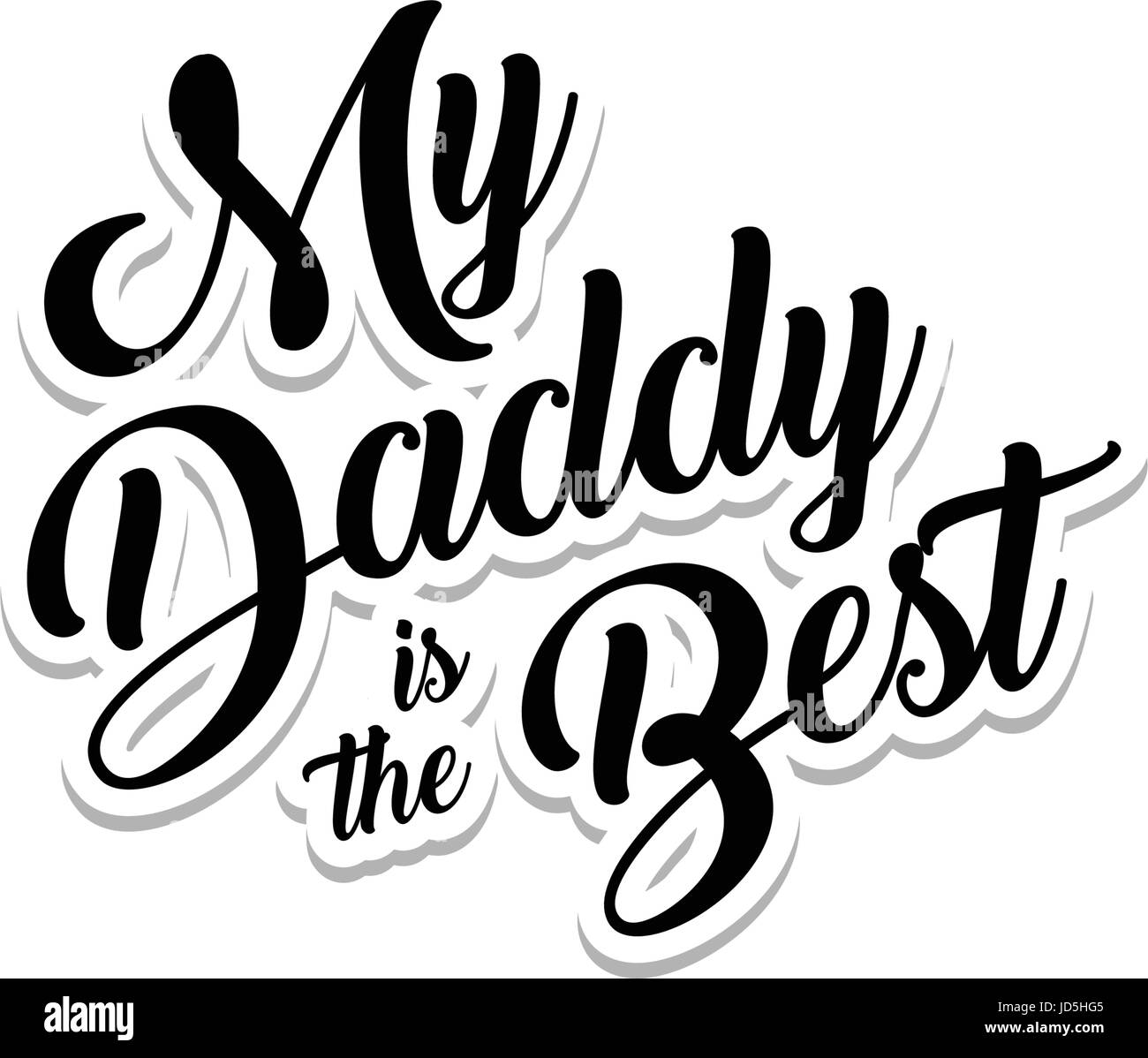 Felice Festa del Papà Design Collection. Set di colore nero in stile vintage padre logo su luce sfondo grunge. Illustrazione Vettoriale Illustrazione Vettoriale