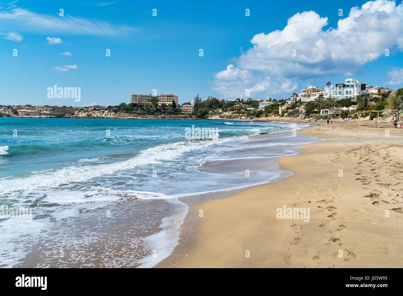 Coral Bay beach vicino a Paphos, Pafos, Cipro Foto Stock