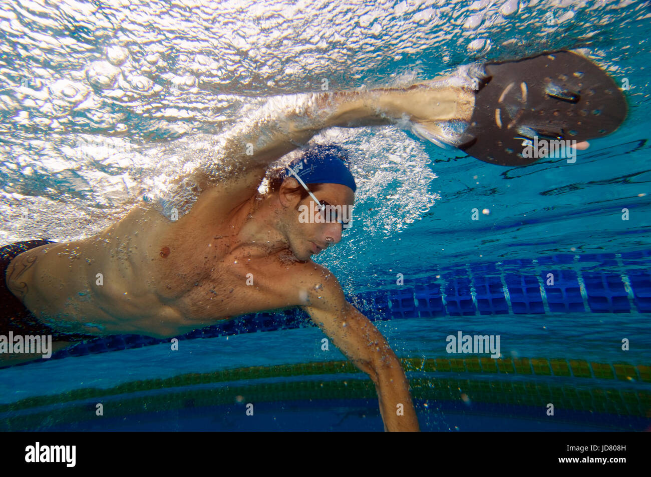 Atleti di nuoto Foto Stock