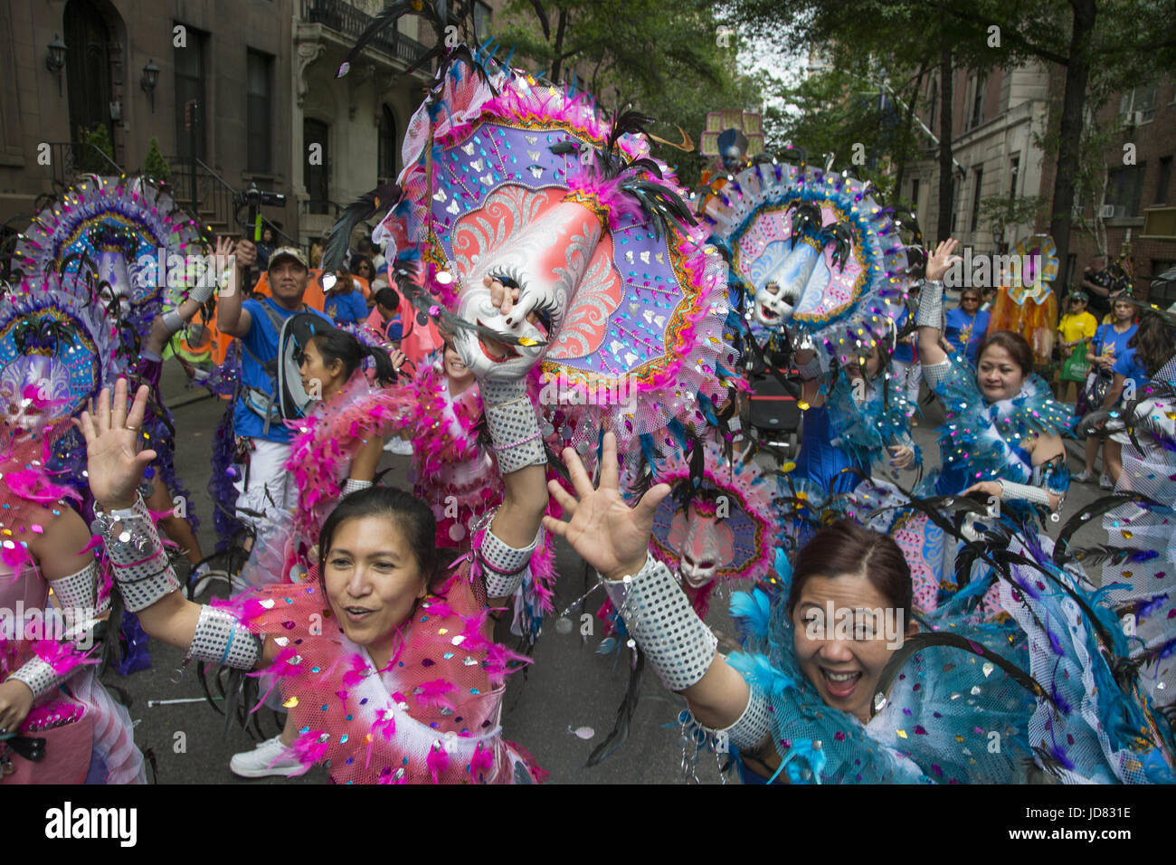 Indipendenza filippina parata del giorno lungo Madison Avenue in New York City. Foto Stock