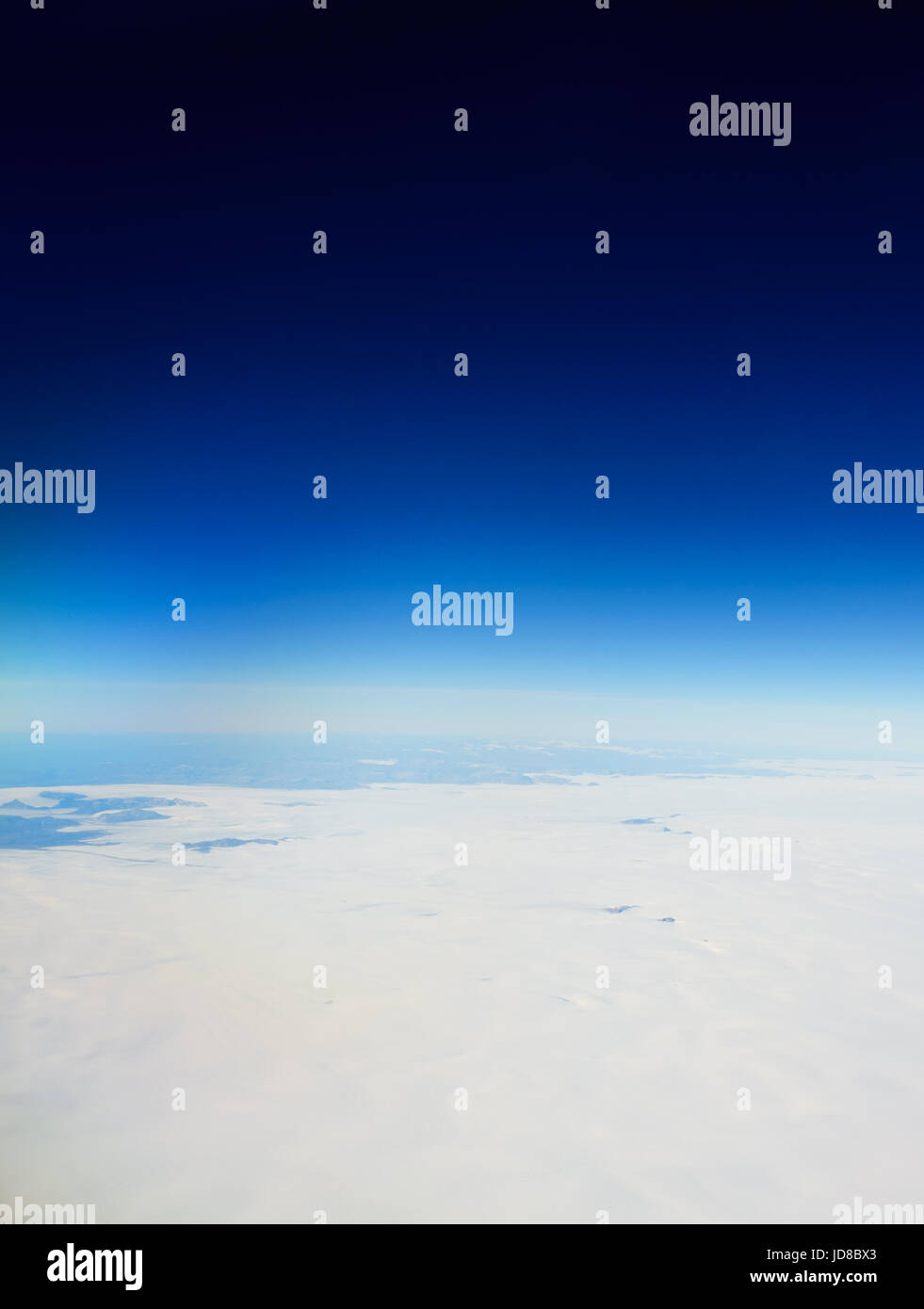 Vista aerea del paesaggio polare e cielo blu, Islanda, l'Europa. Natura Islanda 2017 freddo inverno Foto Stock