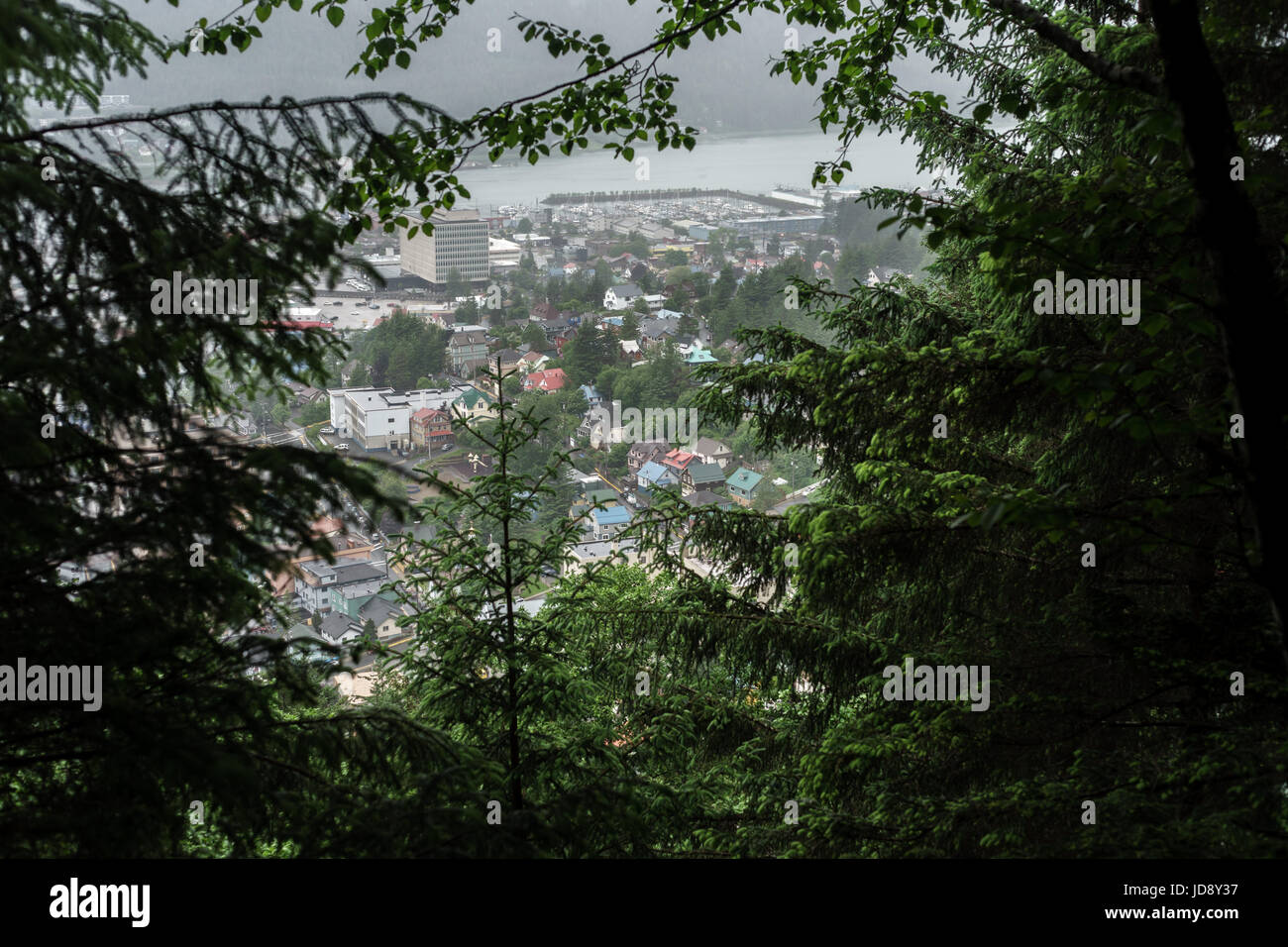 Juneau da Mt. Roberts Foto Stock