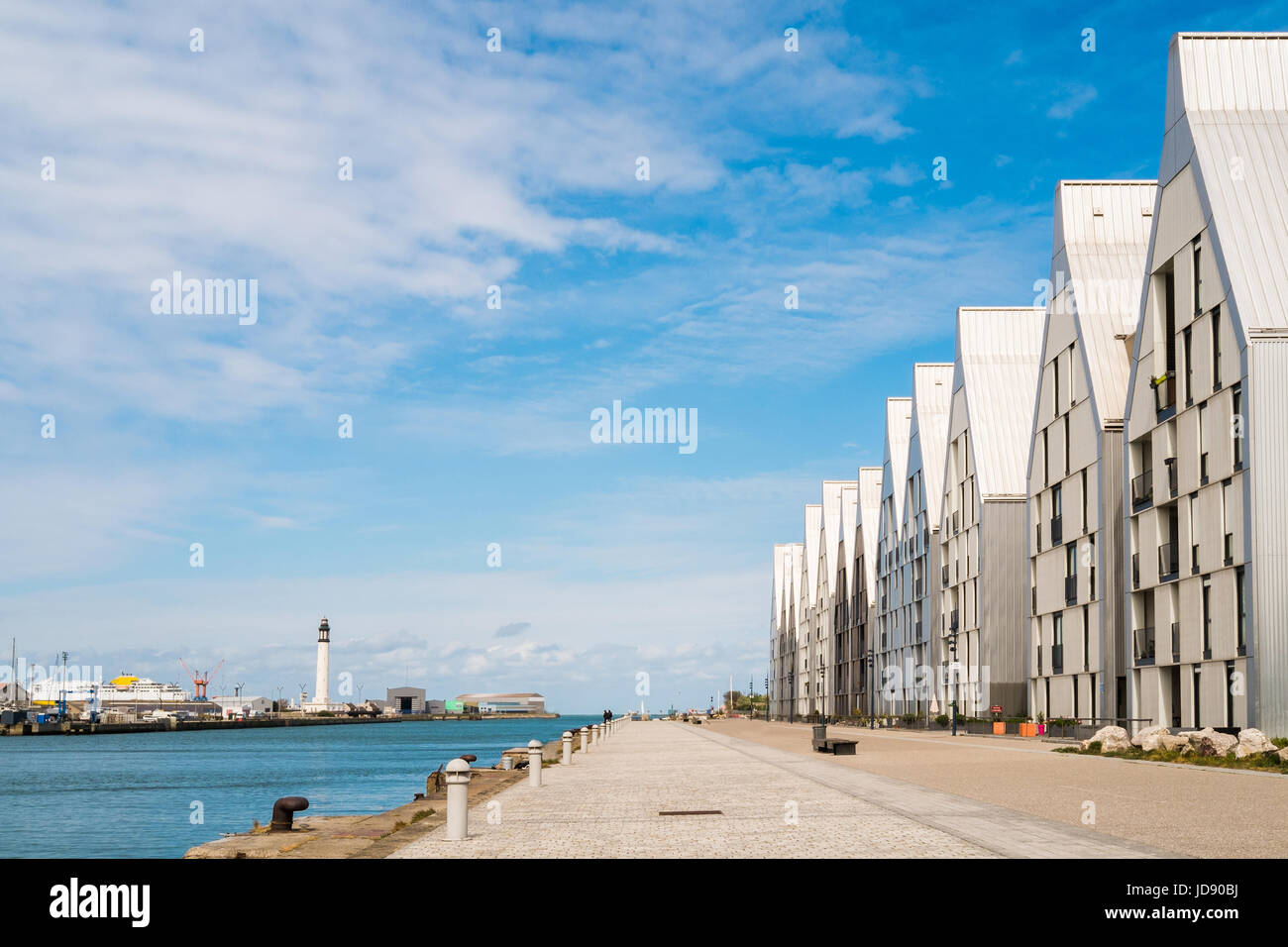 Moderno quartiere di porta in Dunkerque, Francia Foto Stock