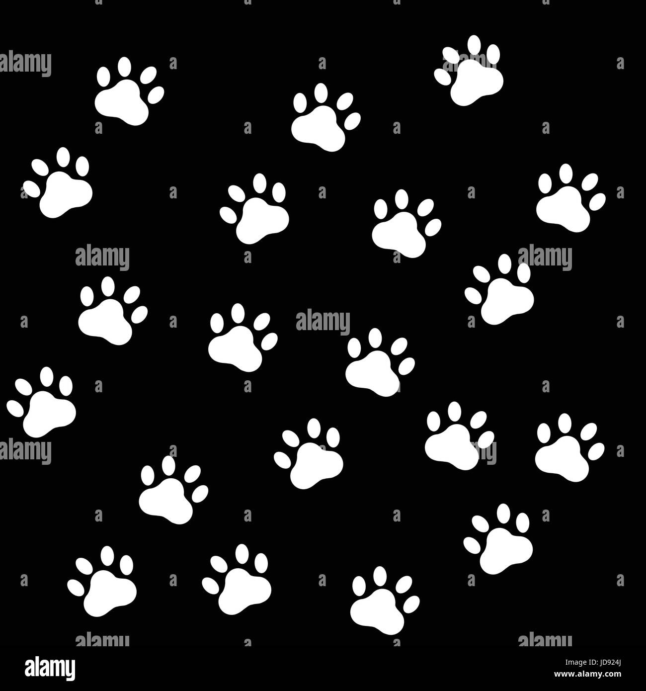 Cane icona footprint isolati su sfondo bianco; zampe illustrazione vettoriale Illustrazione Vettoriale