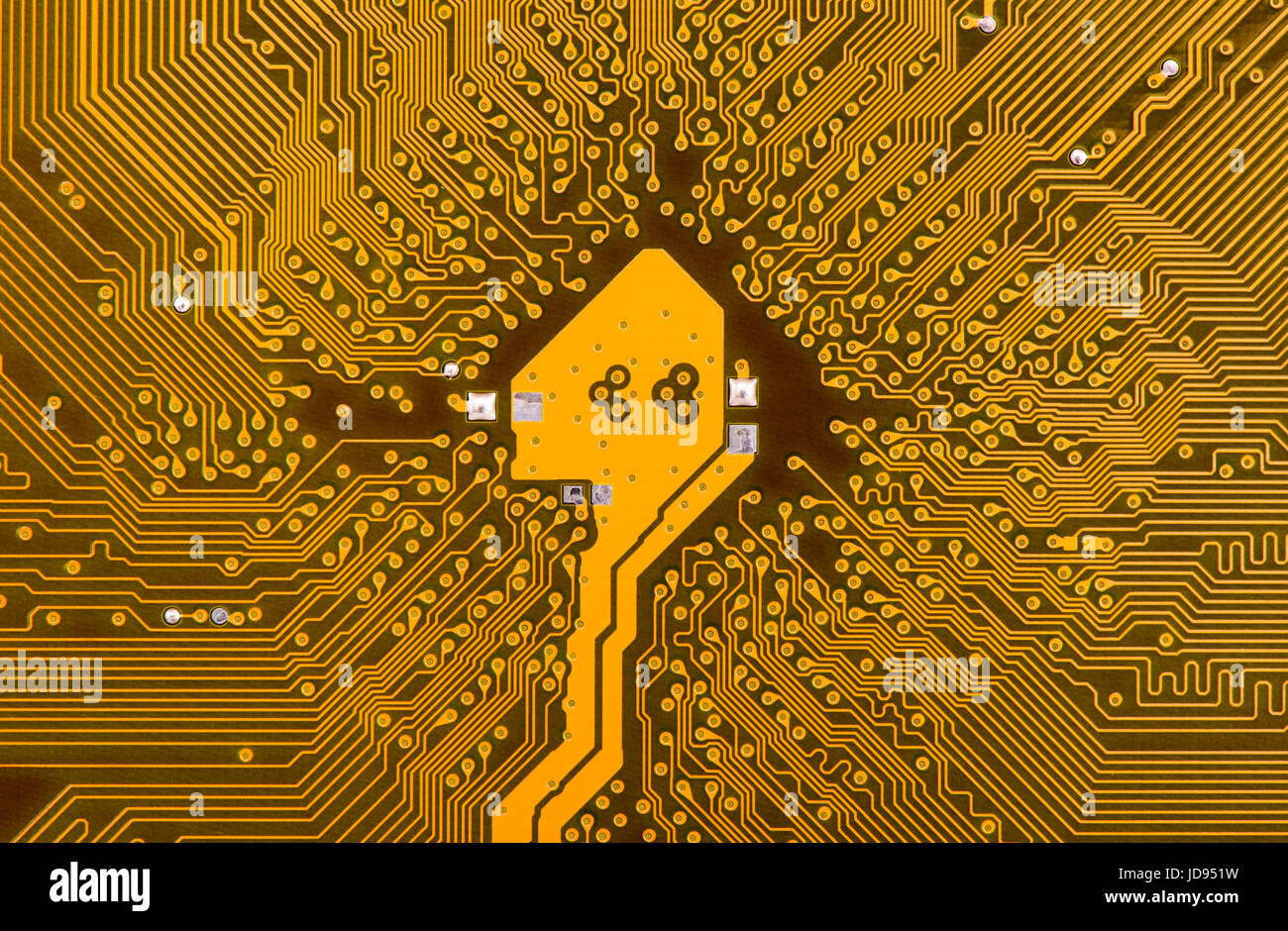 Computer platine con la rete e la connessione Foto Stock