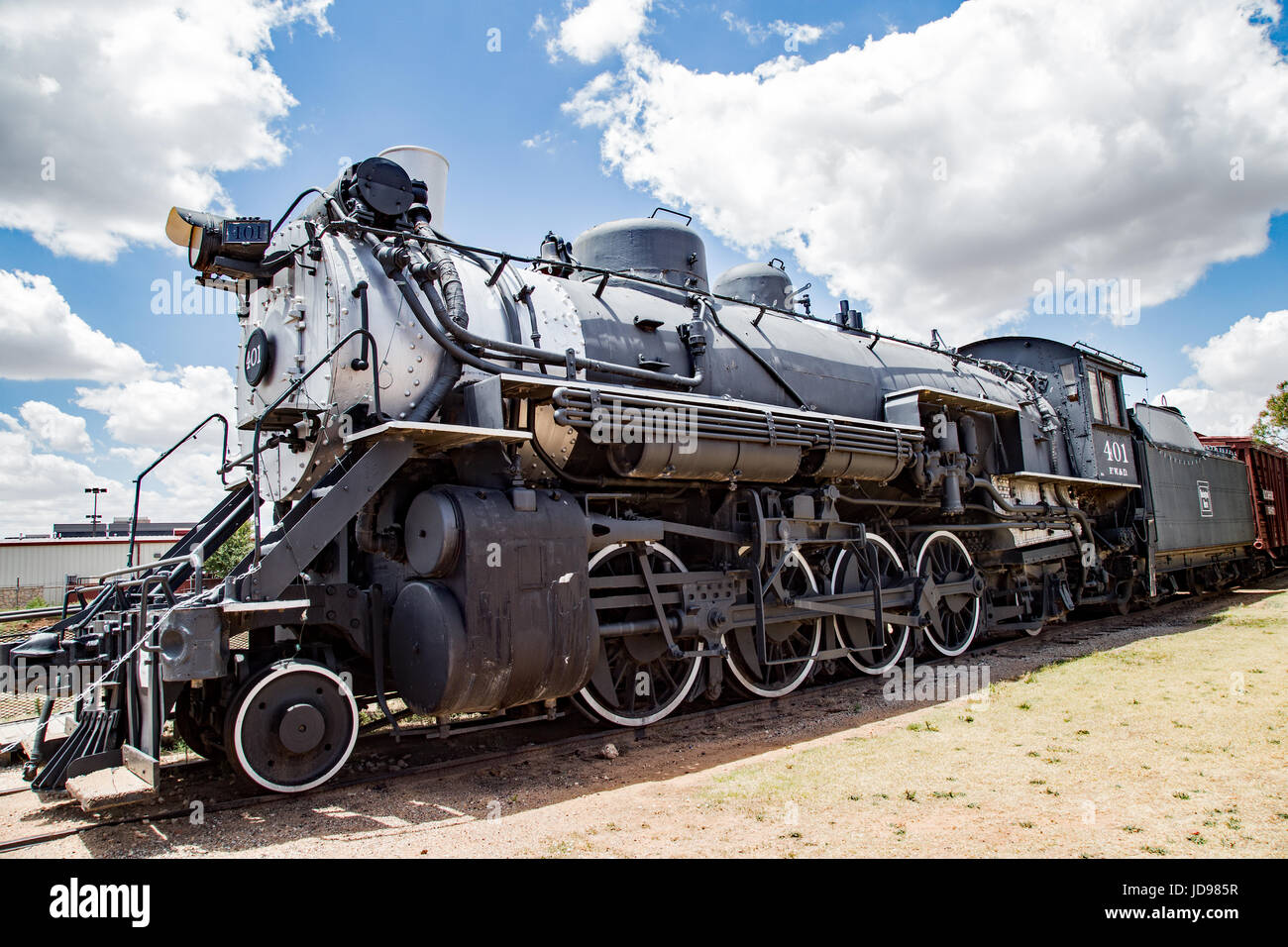 Locomotiva Baldwin presso il National Ranching Heritage Centre, Lubbock, Texas Foto Stock