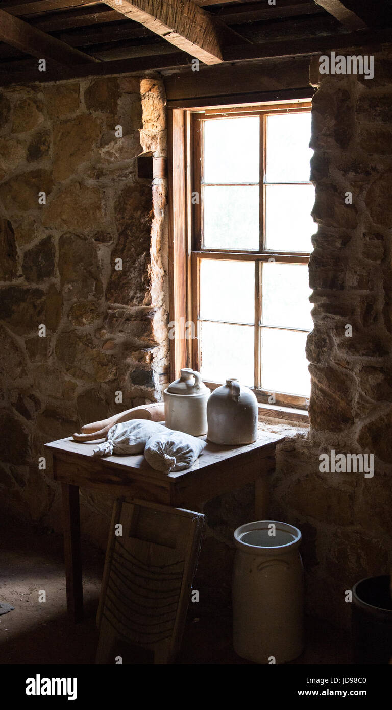 Il El Capote cabina sulla motivazione della National Ranching Heritage Centre Foto Stock