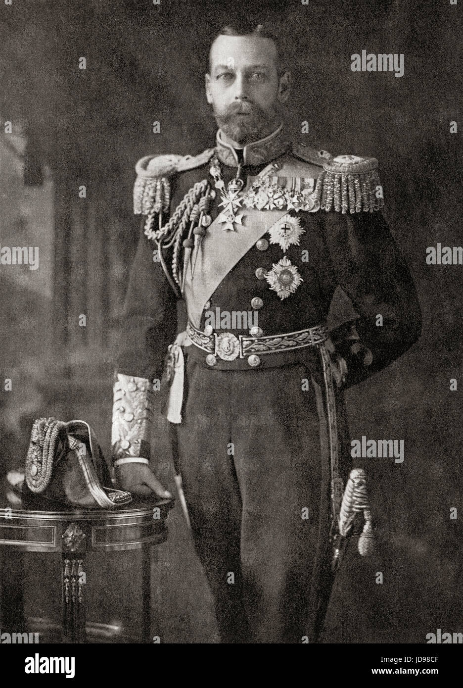 George V, 1865 - 1936. Re del Regno Unito e i domini britannici, e l'Imperatore dell'India. Da Hutchinson nella storia delle nazioni, pubblicato 1915. Foto Stock