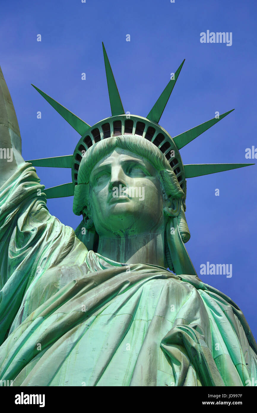 La Statua della Libertà, la città di New York, New York, Stati Uniti d'America Foto Stock