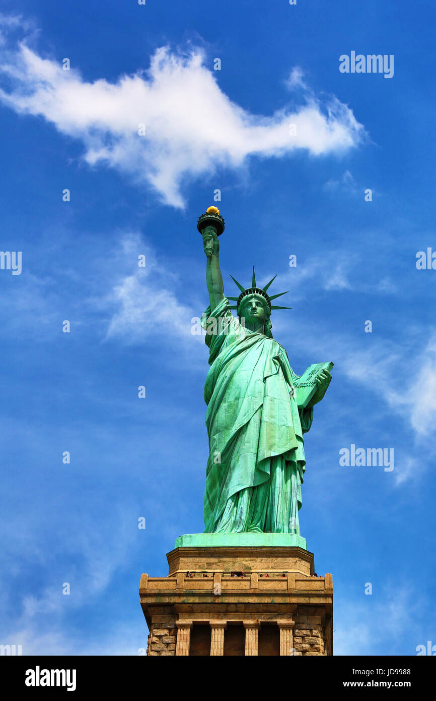 La Statua della Libertà, la città di New York, New York, Stati Uniti d'America Foto Stock