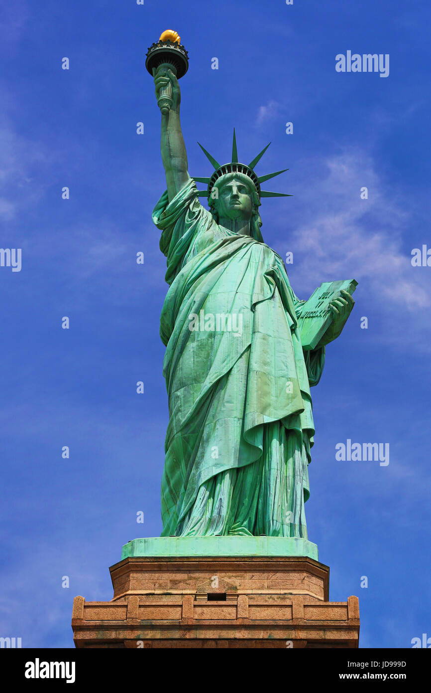 La Statua della Libertà, la città di New York, New York, Stati Uniti d'America Foto Stock