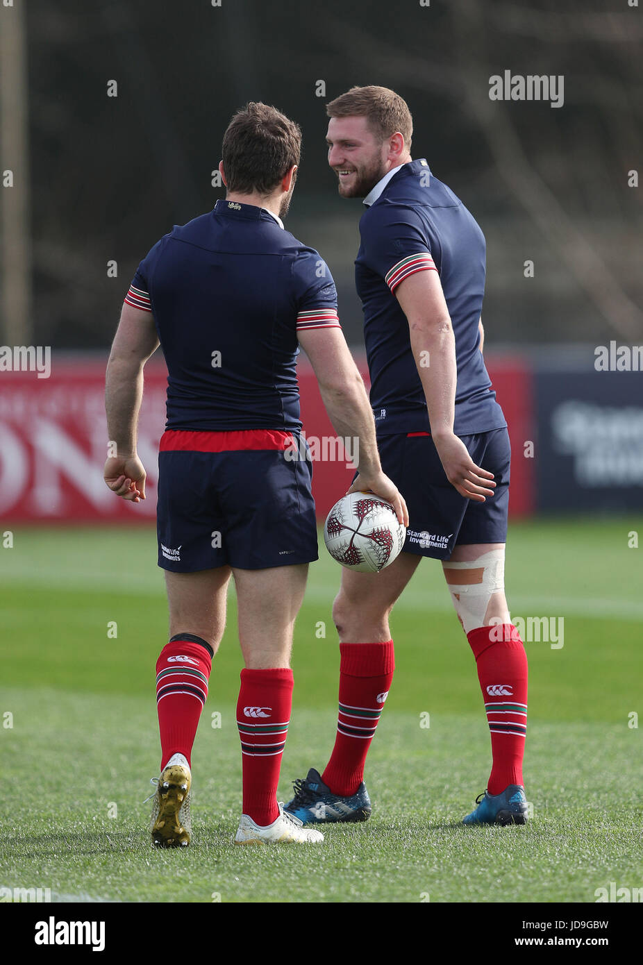 Britannico e irlandese Finn Lions Russell durante i capitani girare al Parco Beetham, Hamilton. Foto Stock