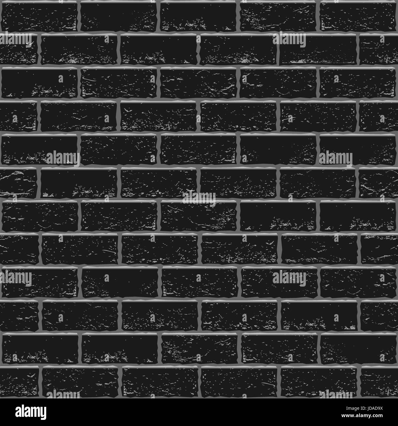 Vecchio nero senza giunture di mattoni Illustrazione Vettoriale