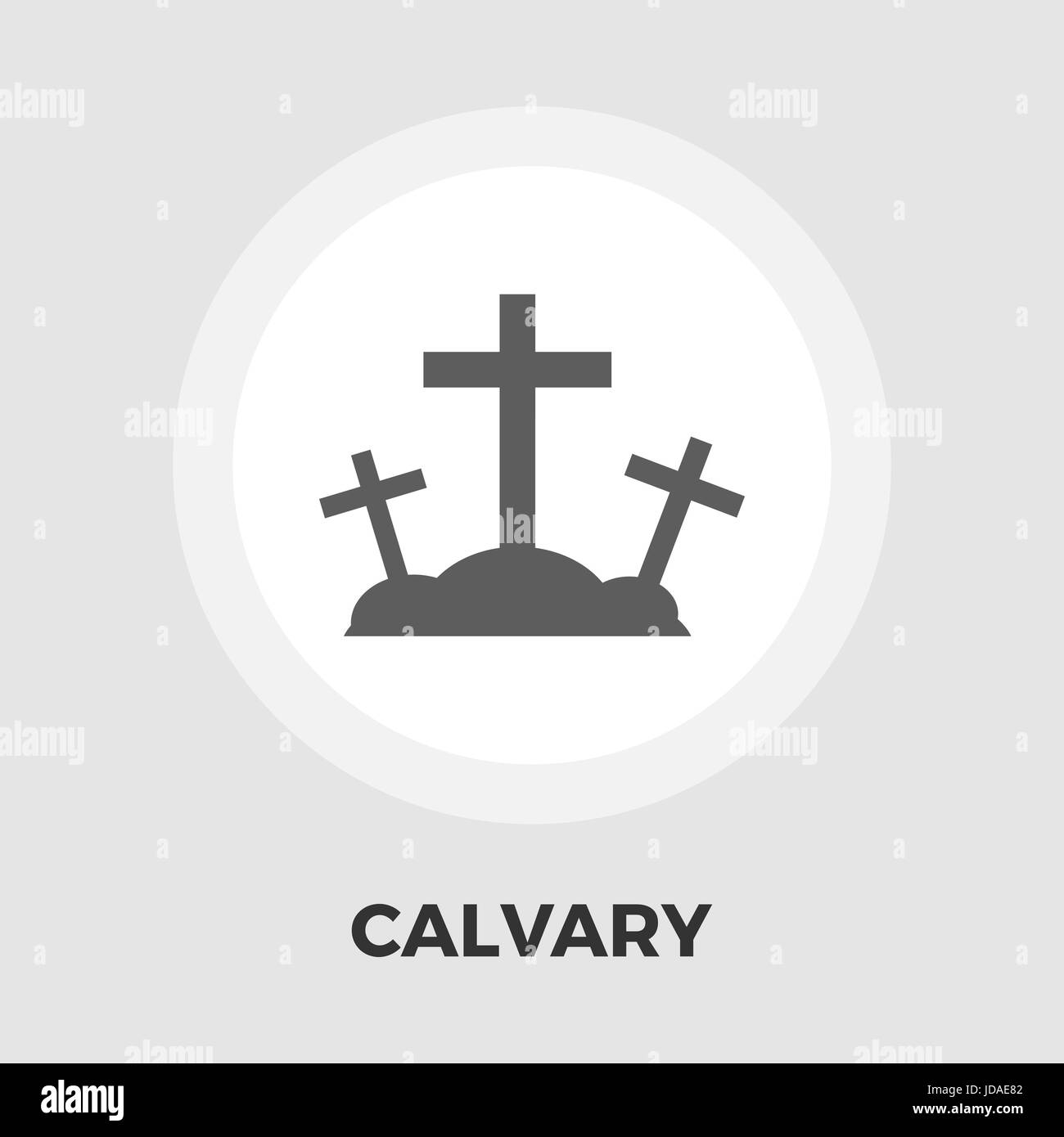 Calvario icona vettore. Icona piatta isolata su uno sfondo bianco. Modificabile file EPS. Illustrazione Vettoriale. Illustrazione Vettoriale