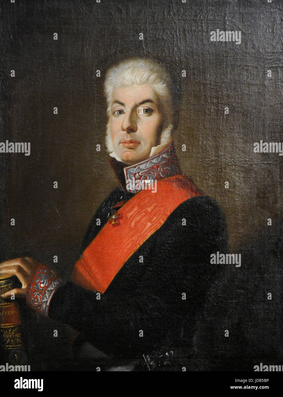 Wincenty Giecewicz (1769-1840). Governatore civile di Minsk. Ritratto dal pittore polacco di Origene bielorussi Walenty Wankowick (1800-1842). Vilnius Picture Gallery. La Lituania. Foto Stock