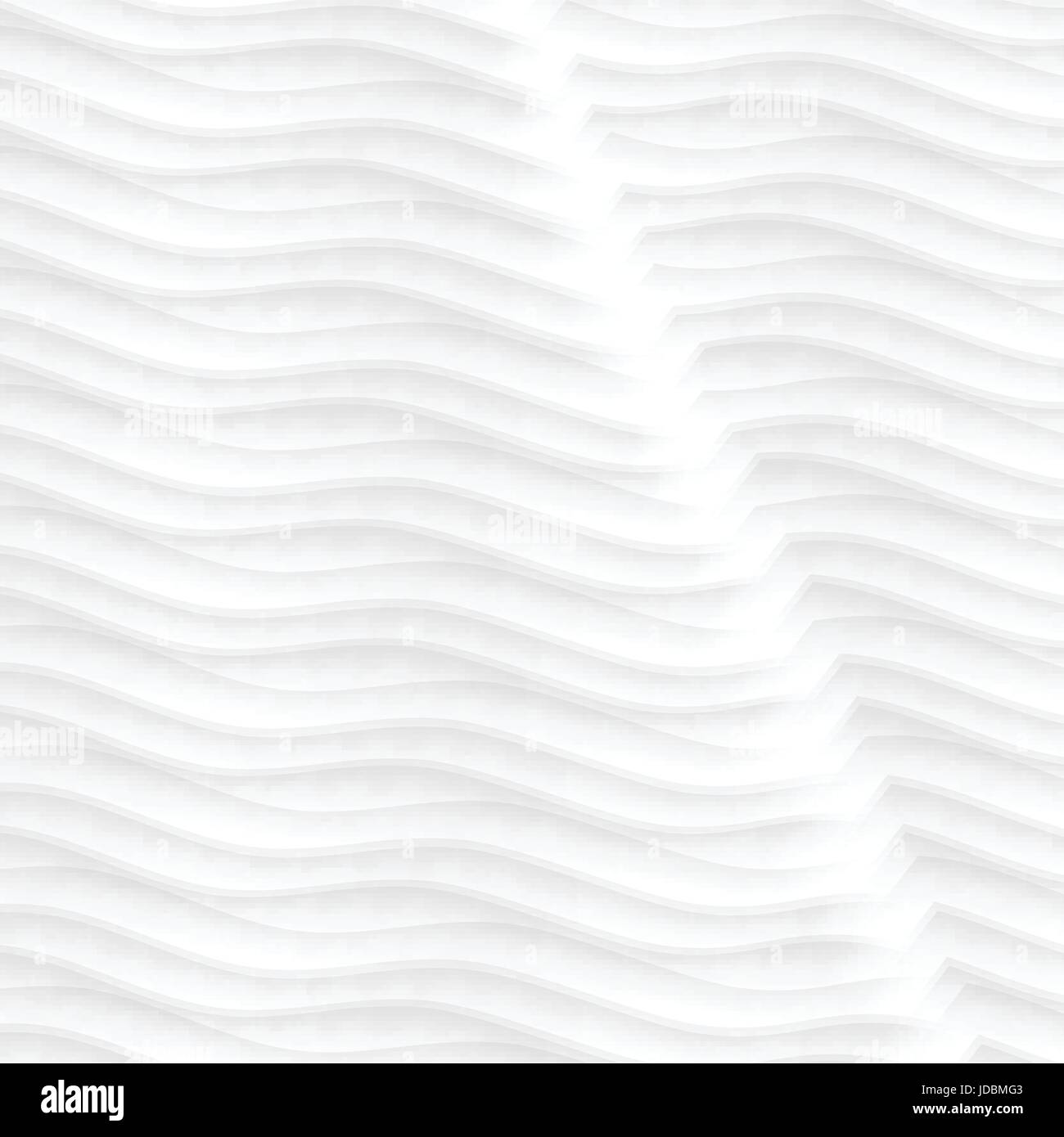 Texture bianche. configurazione astratta senza cuciture ondulate d'onda natura geometrica. moderna su sfondo bianco per la parete interna 3d design. illustrazione vettoriale Illustrazione Vettoriale