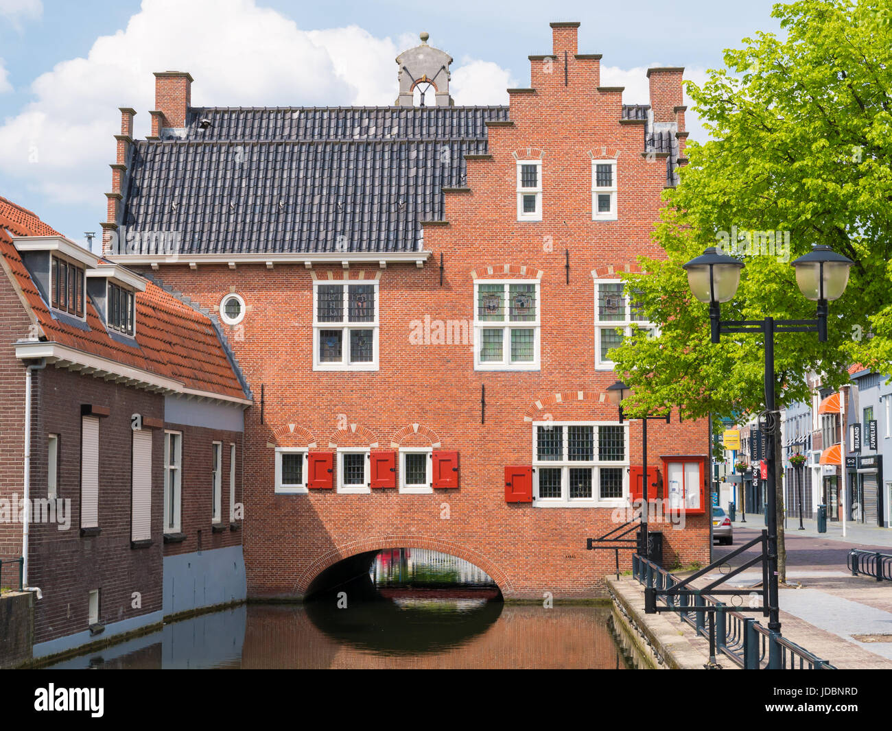 Ex Municipio nella città vecchia di Oud-Beijerland, Hoekse Waard, South Holland, Paesi Bassi Foto Stock