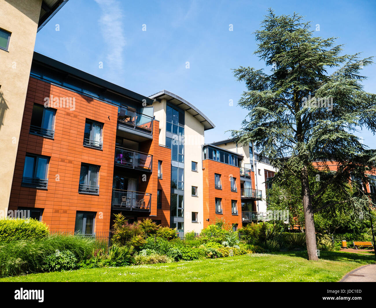New Riverside Housing Development, Oxford, Inghilterra, Regno Unito, Gran Bretagna. Foto Stock
