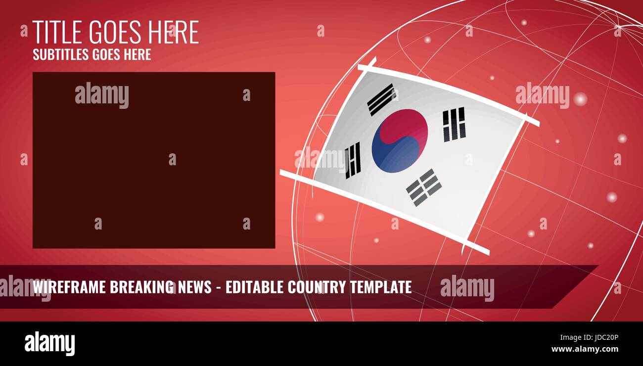 Ultime notizie in Corea del Sud Illustrazione Vettoriale