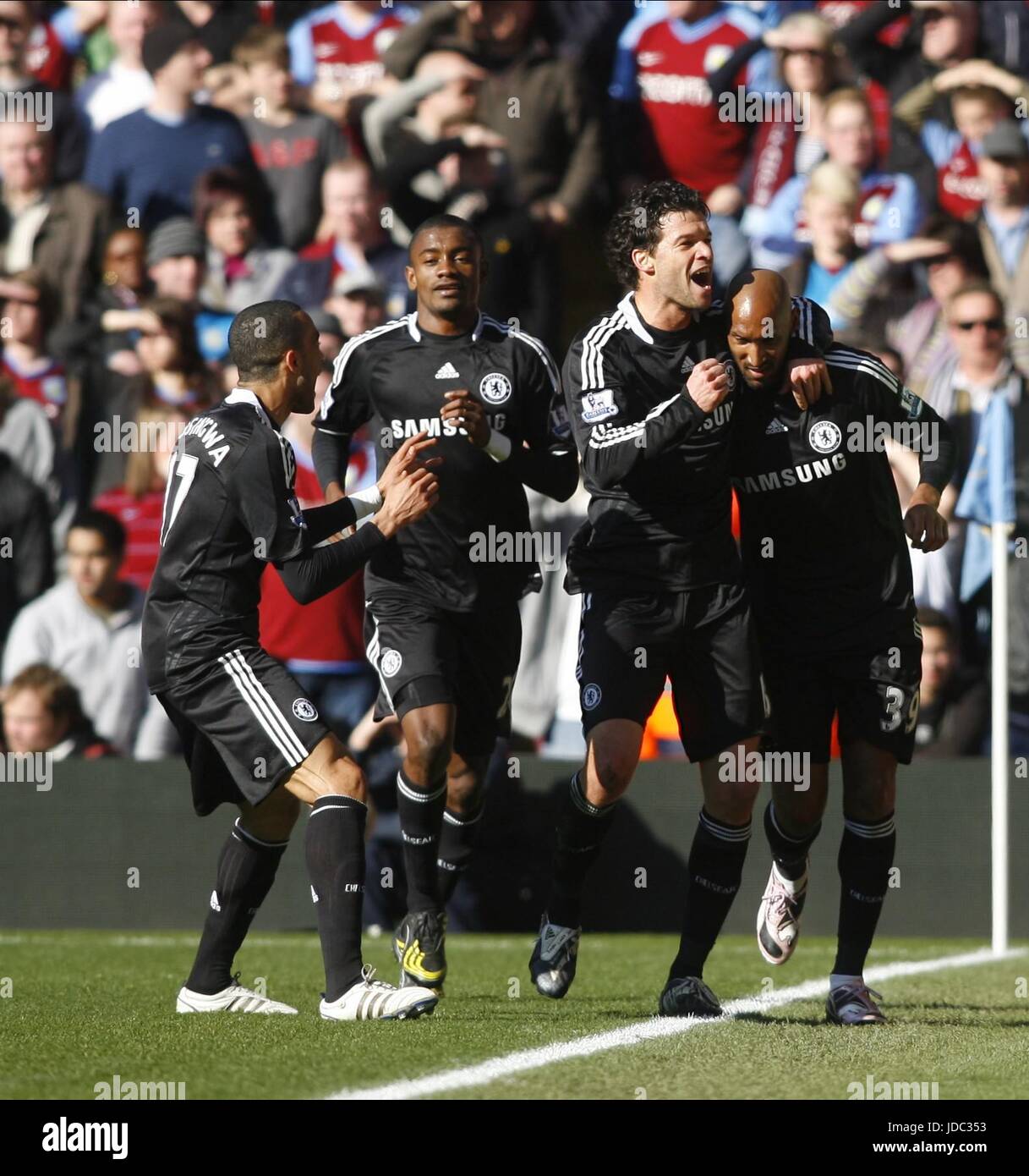M BALLACK & NICHOLAS ANELKA ASTON VILLA V CHELSEA VILLA PARK Birmingham Inghilterra 21 Febbraio 2009 Foto Stock