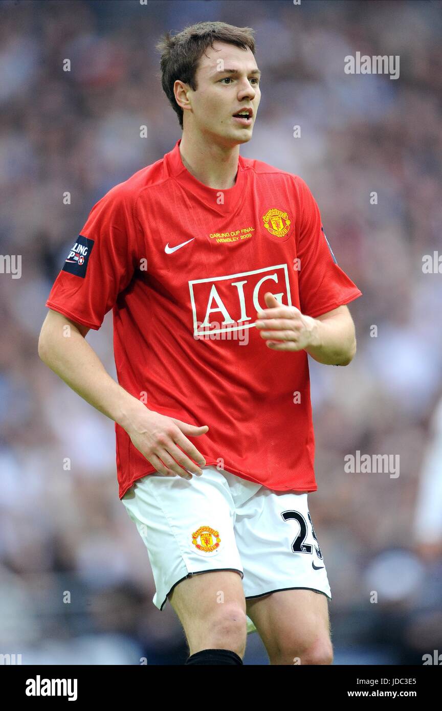 JONNY EVANS MANCHESTER UNITED FC stadio di Wembley a Londra Inghilterra 01 Marzo 2009 Foto Stock