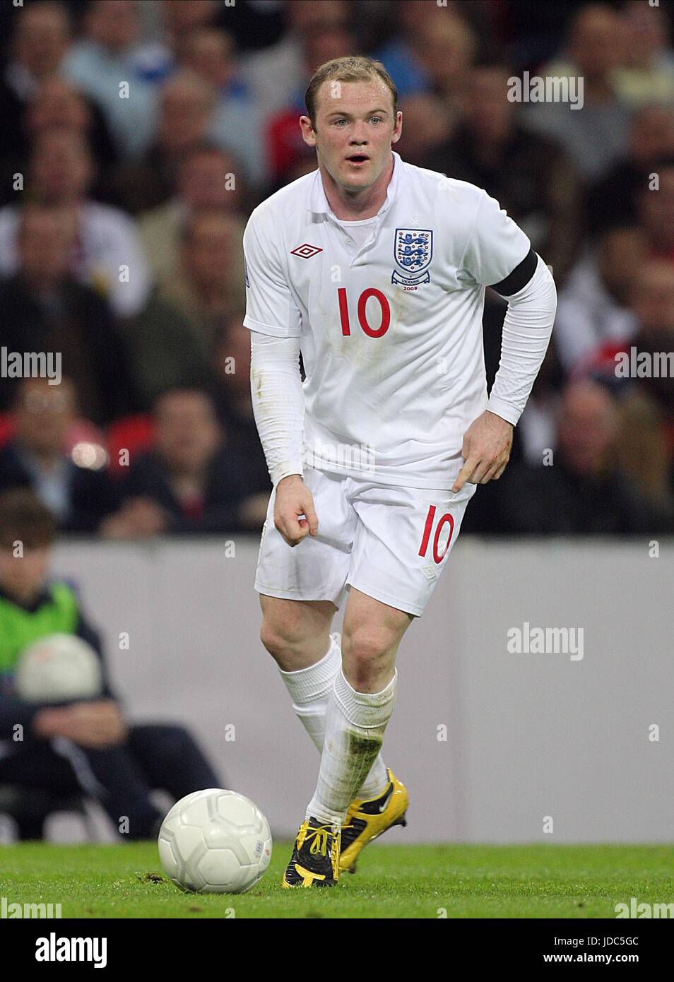 WAYNE ROONEY, Inghilterra e il Manchester United FC, INGHILTERRA V ucraina, 2009 Foto Stock
