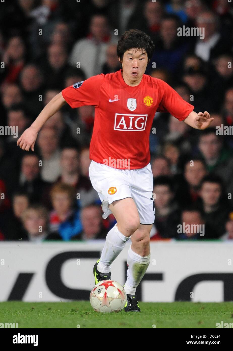 JI-sung PARK MANCHESTER UNITED FC OLD TRAFFORD Manchester Inghilterra 07 aprile 2009 Foto Stock