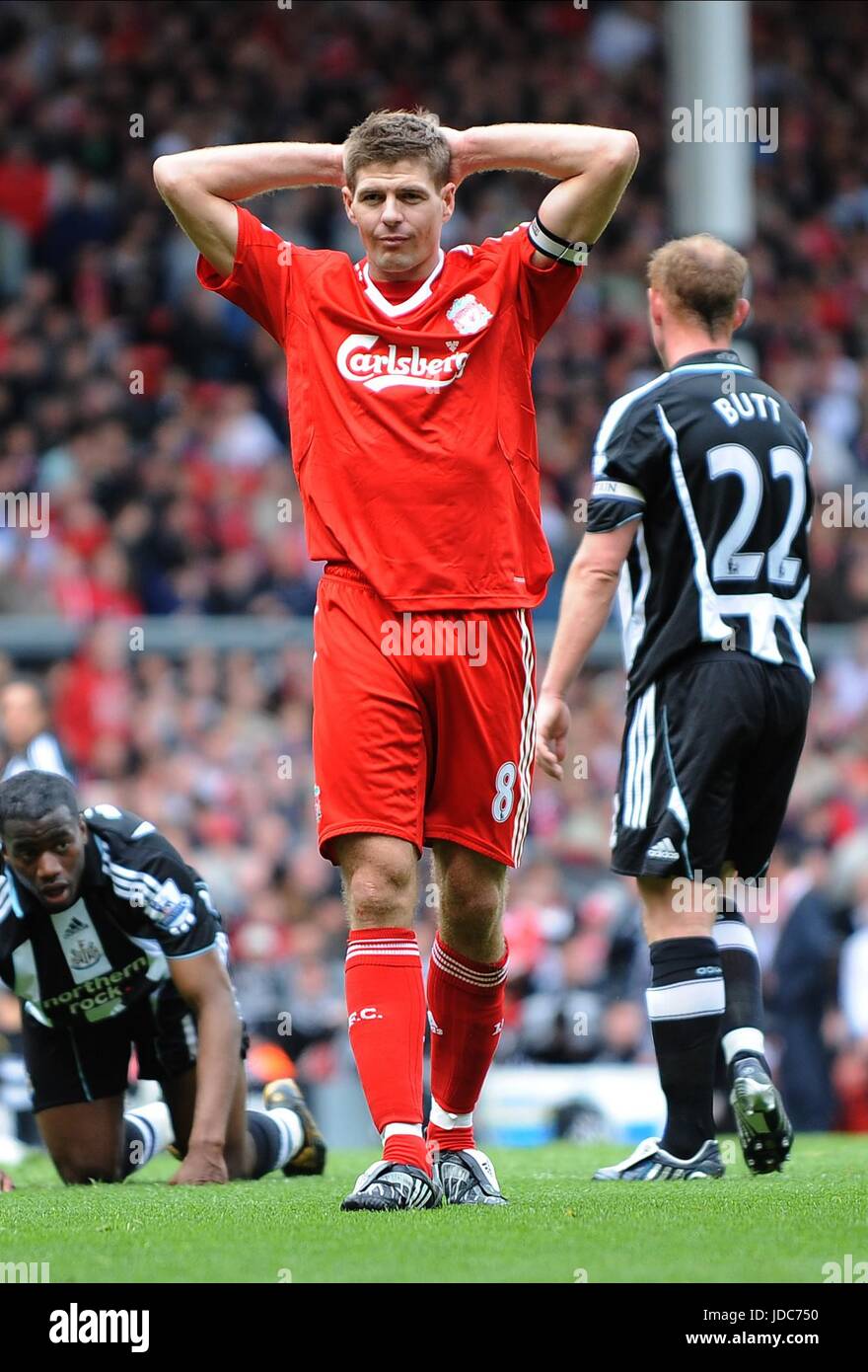 STEVEN GERRARD Liverpool FC ANFIELD LIVERPOOL ENGLAND 03 Maggio 2009 Foto Stock