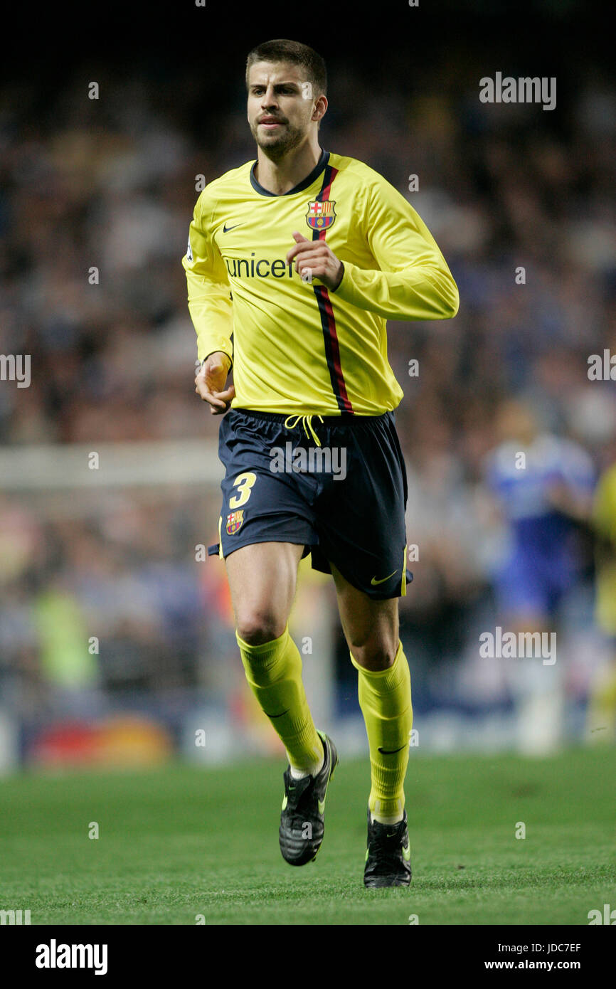 GERARD PIQUE FC BARCELONA Stamford Bridge London Inghilterra 06 Maggio 2009 Foto Stock