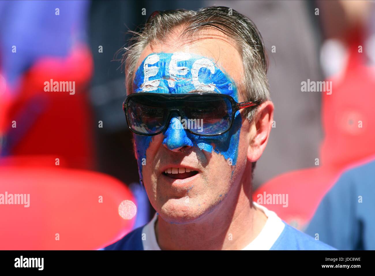 EVERTON FAN CHELSEA V Everton Wembley Stadium Londra Inghilterra 30 Maggio 2009 Foto Stock