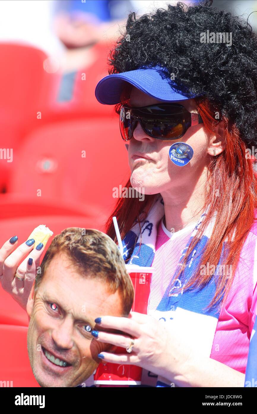 EVERTON FAN CHELSEA V Everton Wembley Stadium Londra Inghilterra 30 Maggio 2009 Foto Stock