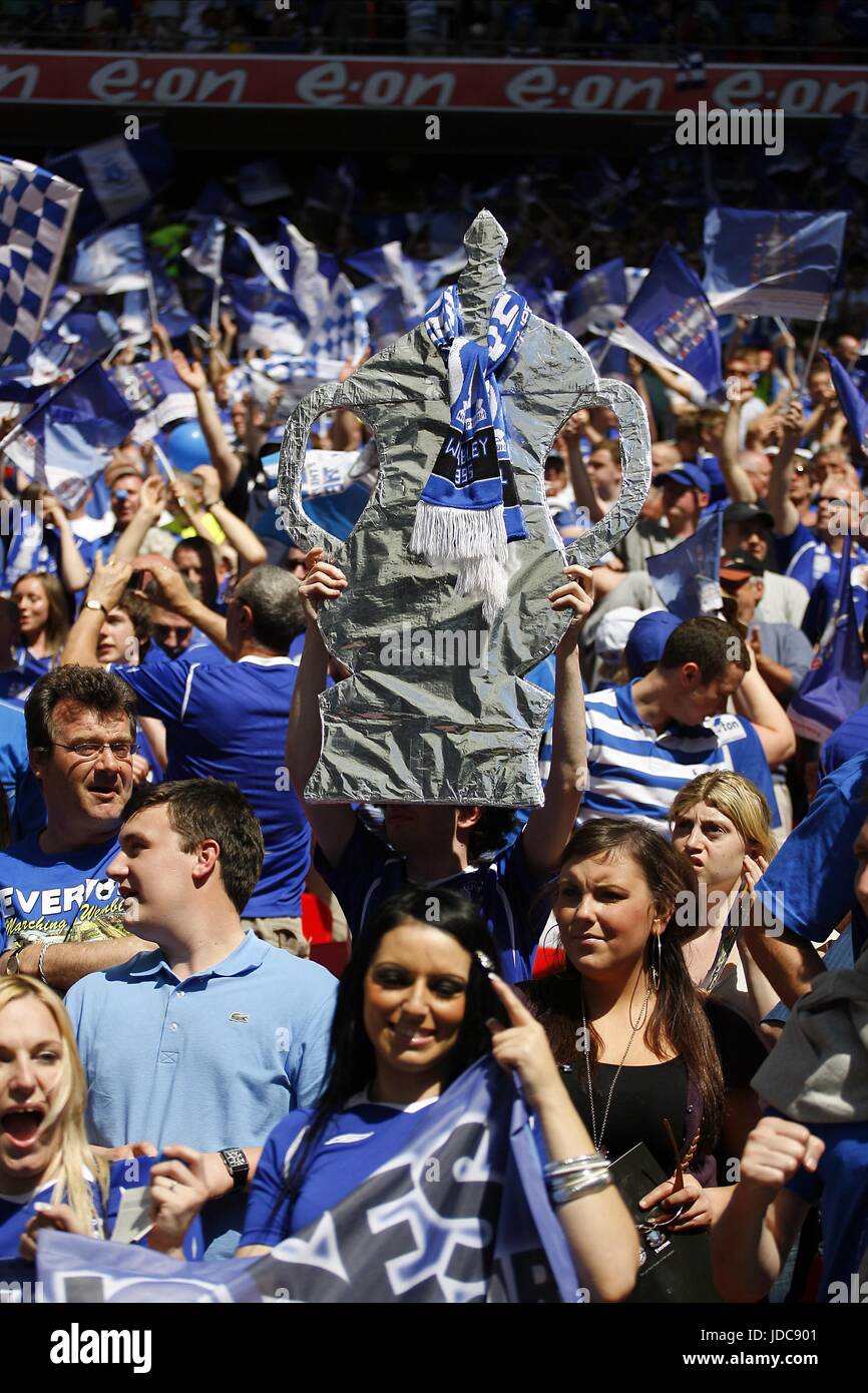 EVERTON TIFOSI CHELSEA V Everton Wembley Stadium Londra Inghilterra 30 Maggio 2009 Foto Stock
