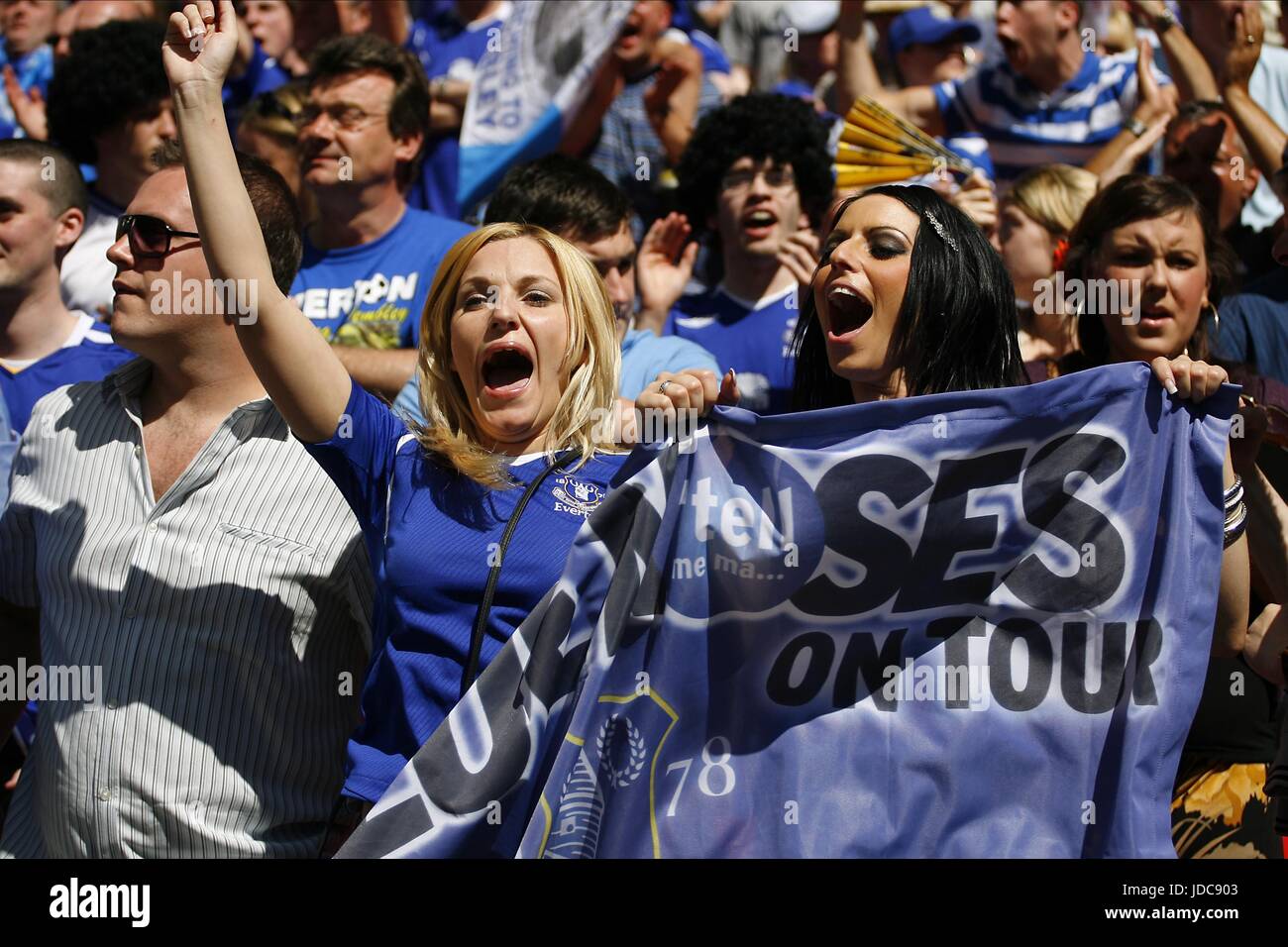 EVERTON TIFOSI CHELSEA V Everton Wembley Stadium Londra Inghilterra 30 Maggio 2009 Foto Stock