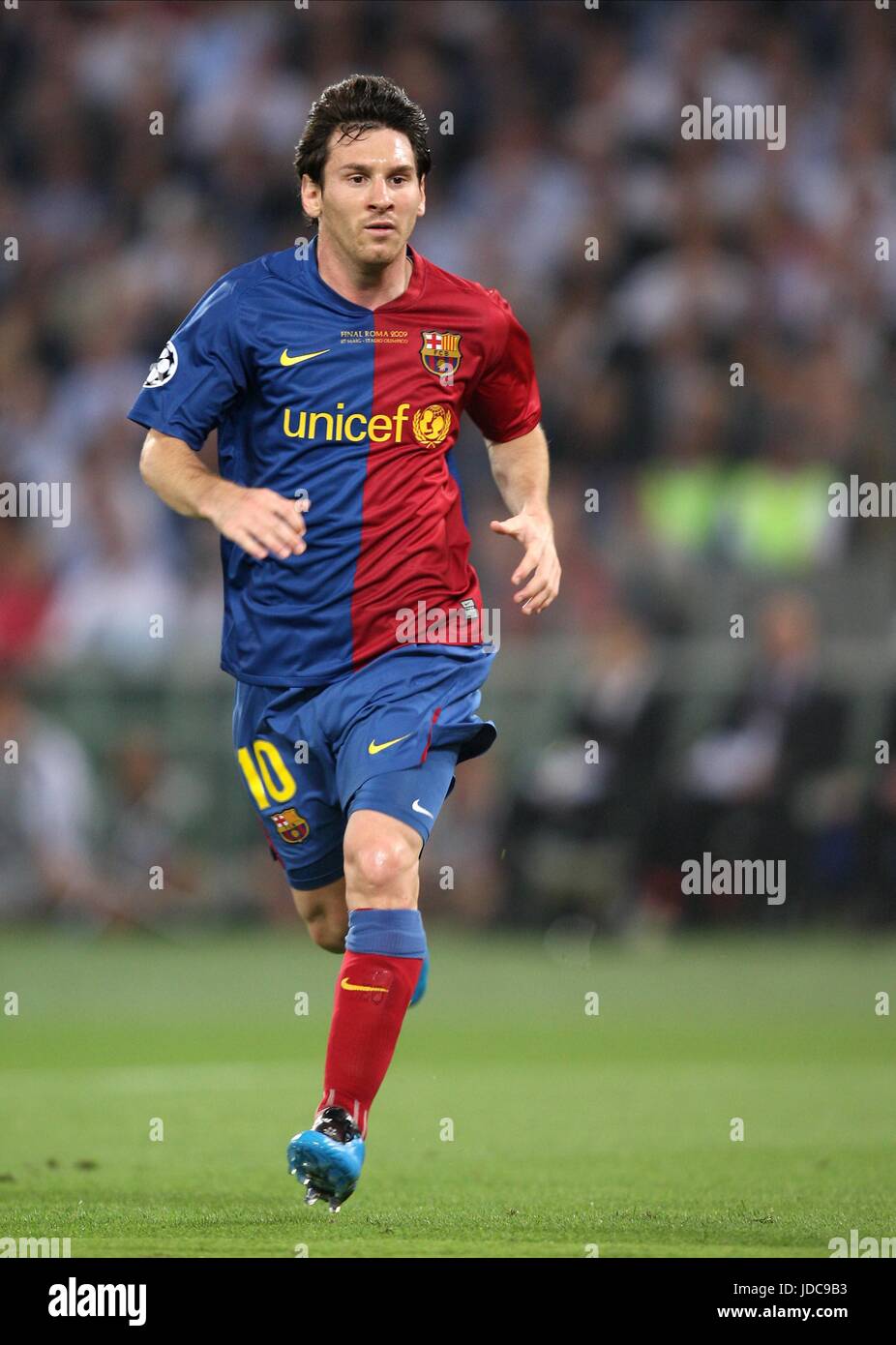 LIONEL MESSI Barcellona FC stadio Olimpico Roma ITALIA 27 Maggio 2009 Foto Stock