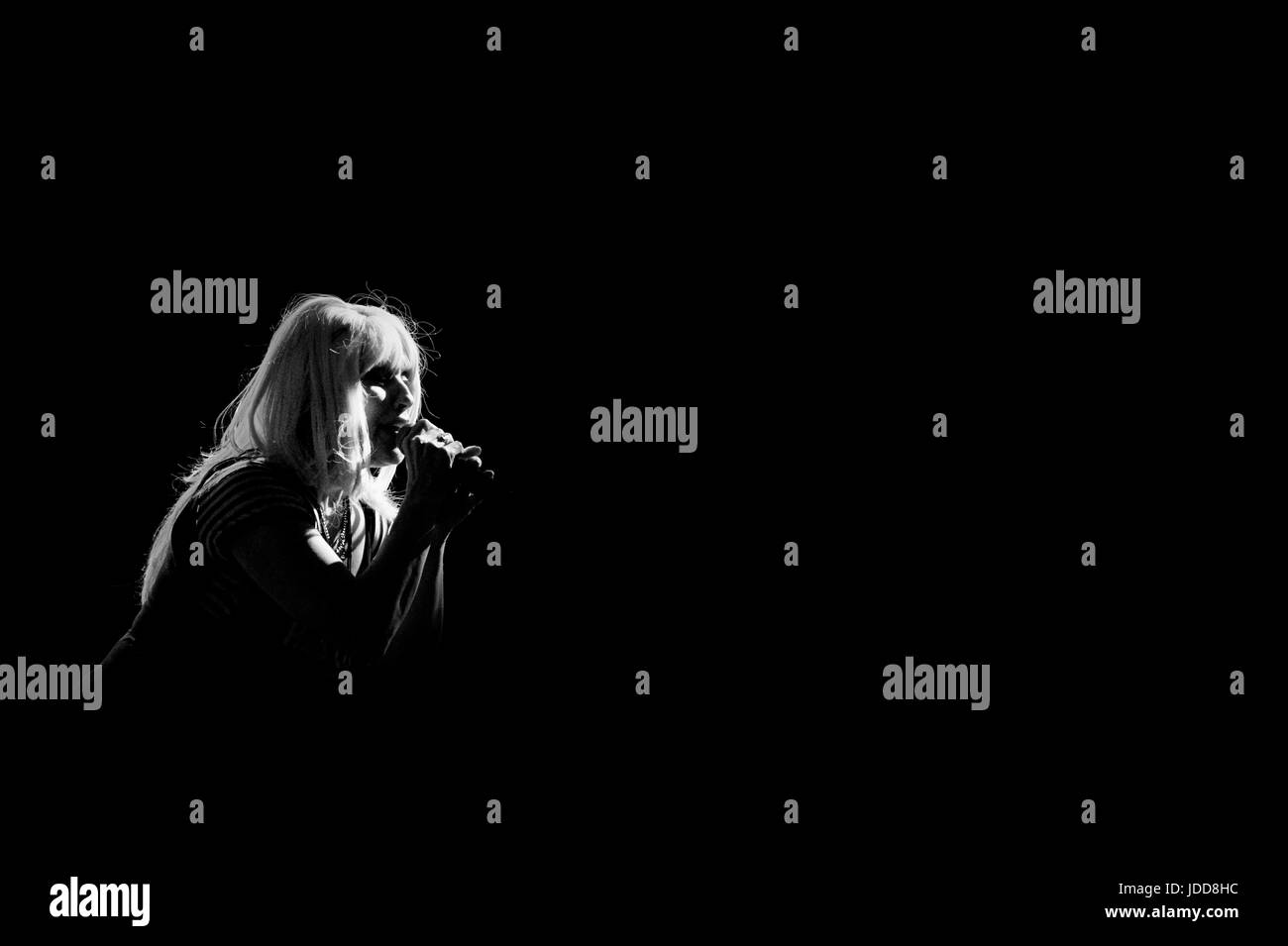 Debbie Harry esegue con Blondie Foto Stock