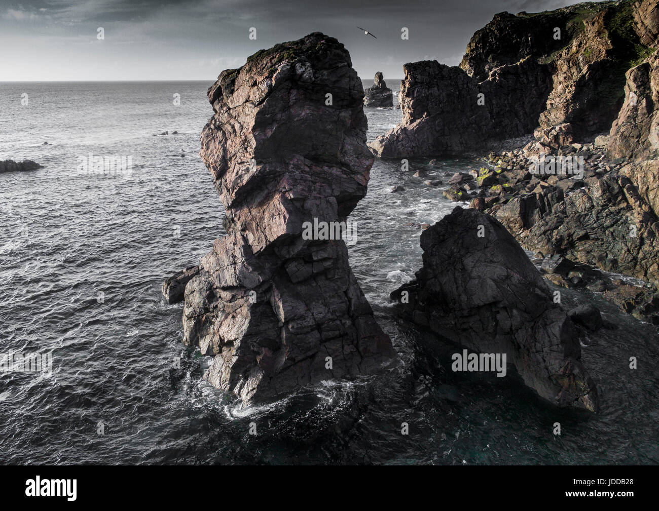 Vedute aeree di Dalmore Beach, Dail Mor, Carloway Lewis, Ebridi Esterne Foto Stock