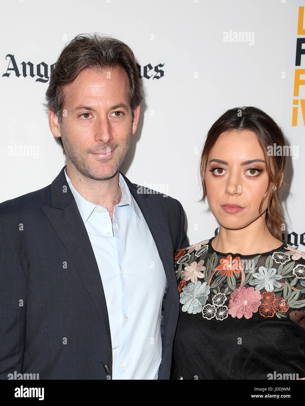 Culver City, California, USA. 19 giugno 2017. Aubrey Plaza, Jeff Baena, a 2017 Los Angeles Film Festival - Screening di "il piccolo ore' al Arclight Cinema Culver City, la California il 19 giugno 2017. Credito: Faye Sadou/MediaPunch Credito: MediaPunch Inc/Alamy Live News Foto Stock