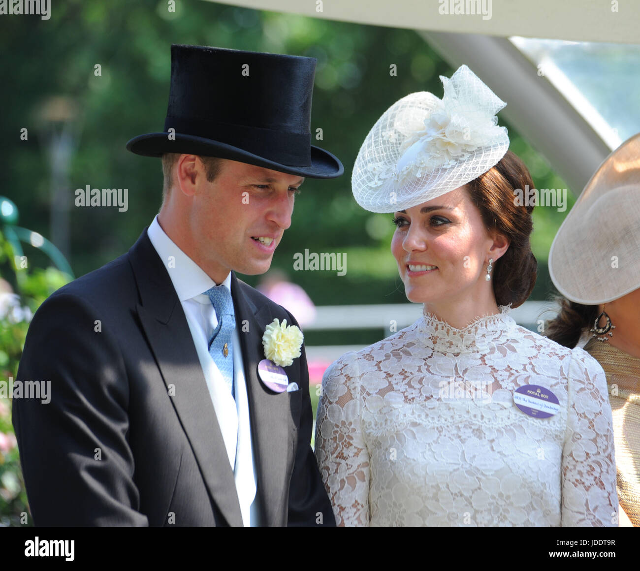 Ascot, Regno Unito. Xx Giugno, 2017. Il Duca e la Duchessa di Cambridge presso il Royal Ascot Berkshire, Regno Unito. Xx Giugno, 2017.Credit: John Beasley/Alamy Live News Foto Stock