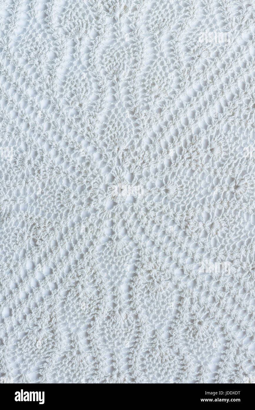 Crochet bianco tessuto - background e texture Foto stock - Alamy