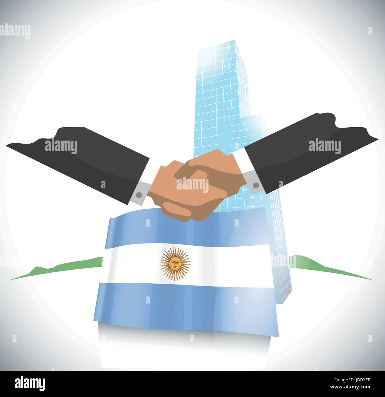 Handshake Business in Argentina Illustrazione Vettoriale