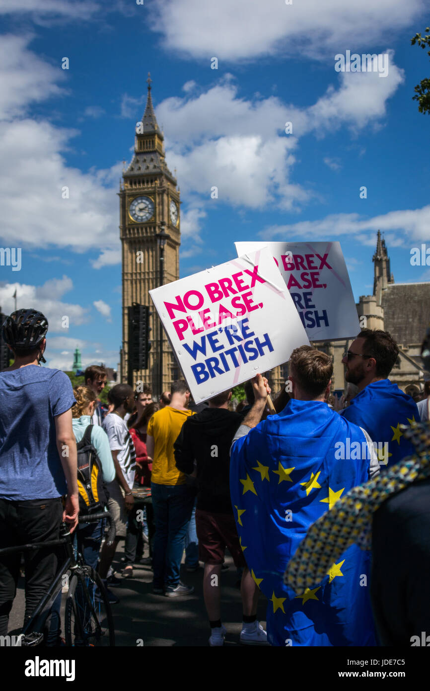 Marzo per l'Europa protesta Brexit Foto Stock